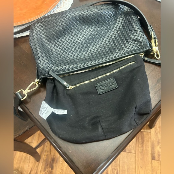 Quince Italian Leather Mini Shoulder Bag Black - Picture 7 of 12